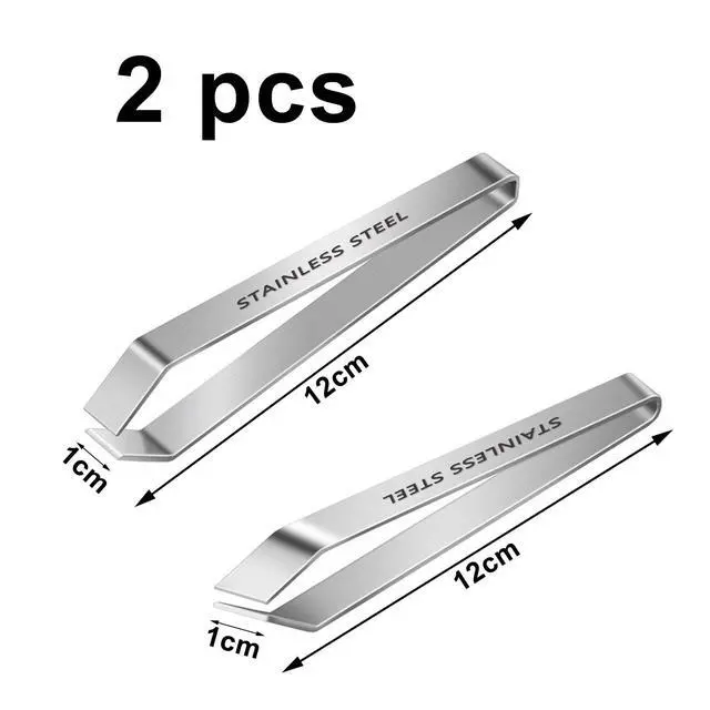Alt view image 2 of 7 - Fish Bone Tweezers,Salmon Bone Tweezers,Fish Deboner Tool | Stainless Steel,Flat and Slant,Hair Removal Clip for Kitchen Cooking Food and Design Styling