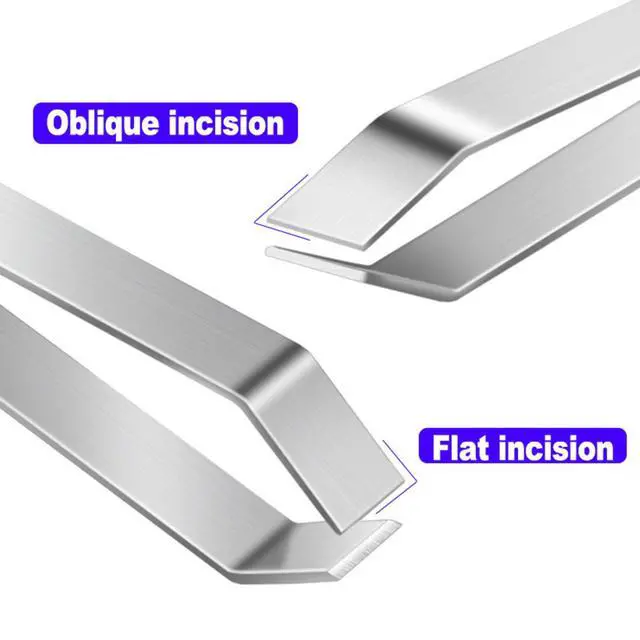 Alt view image 3 of 7 - Fish Bone Tweezers,Salmon Bone Tweezers,Fish Deboner Tool | Stainless Steel,Flat and Slant,Hair Removal Clip for Kitchen Cooking Food and Design Styling