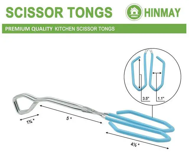 Alt view image 2 of 7 - Kitchen Scissor Tongs 11-Inch Heavy Duty Stainless Steel Wire Tongs