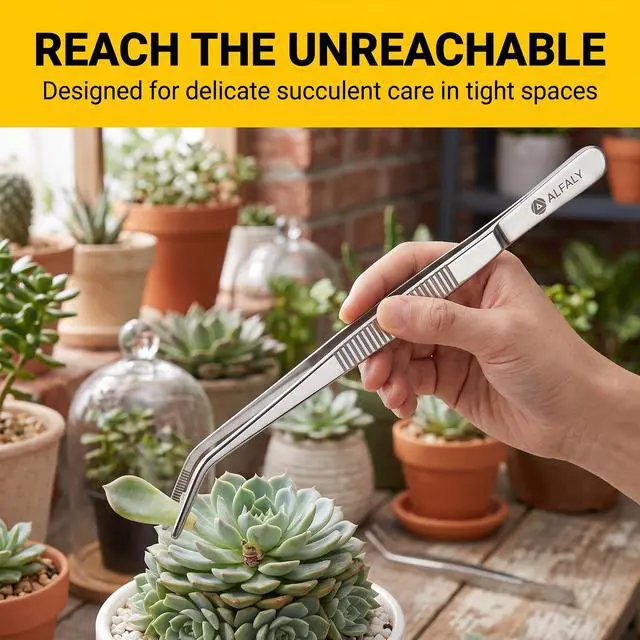 Alt view image 7 of 7 - 2pcs 10" long Tweezers for crafts & Plants - Large Tweezers Multi Purpose | Stainless Steel , Garden Tweezers ,Seed, Succulent , Bonsai ,Cactus , Kitchen, Crafts, Aquarium, Reptile , long handle , Big