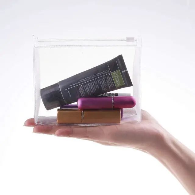 Alt view image 3 of 6 - 8pcs-Mini Small PVC Transparent Plastic Cosmetic Organizer Bag Pouch With Zipper Closure for Vacation Travel, Bathroom and Organizing Makeup Bag