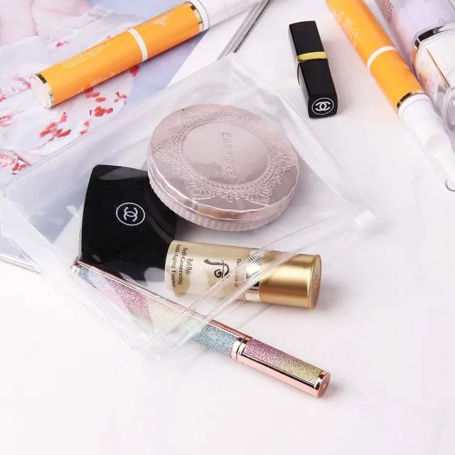 Alt view image 4 of 6 - 8pcs-Mini Small PVC Transparent Plastic Cosmetic Organizer Bag Pouch With Zipper Closure for Vacation Travel, Bathroom and Organizing Makeup Bag