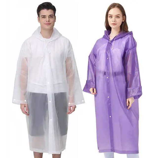 Alt view image 2 of 7 - Rain Ponchos Raincoats for Adults Women Men, Reusable 2 Pack Rain Jacket Coats with Hood for Family Disney Camping Hiking