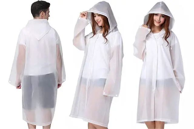 Alt view image 6 of 7 - Rain Ponchos Raincoats for Adults Women Men, Reusable 2 Pack Rain Jacket Coats with Hood for Family Disney Camping Hiking