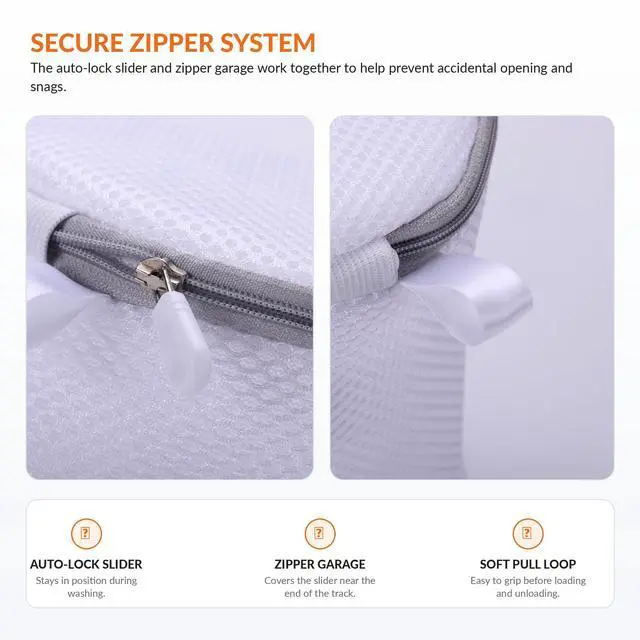 Alt view image 4 of 7 - Bra Washing Bag for Laundry, Lingerie Bag for Washing Delicates, 7" | Bra Laundry bag for Washing Machine, for Underwear, Intimates, Keep Shape, Prevent Tangling, Protect Underwire, 3Pack, Medium