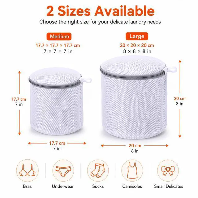 Alt view image 5 of 7 - Bra Washing Bag for Laundry, Lingerie Bag for Washing Delicates, 7" | Bra Laundry bag for Washing Machine, for Underwear, Intimates, Keep Shape, Prevent Tangling, Protect Underwire, 3Pack, Medium