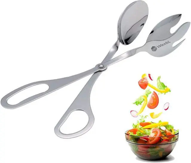 Main image of Tongs 10-Inch Heavy Duty Stainless Steel Serving Tongs for Salad, BBQ, Buffet, Kitchen & Party Use