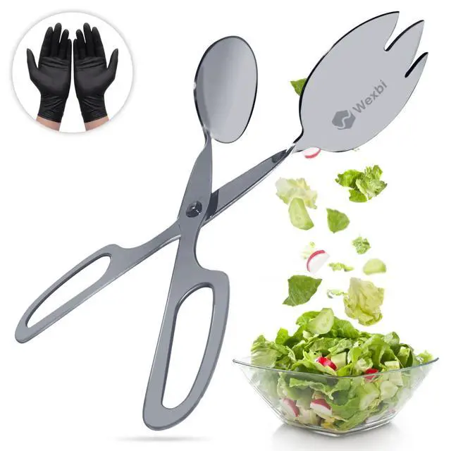 Alt view image 2 of 7 - Tongs 10-Inch Heavy Duty Stainless Steel Serving Tongs for Salad, BBQ, Buffet, Kitchen & Party Use