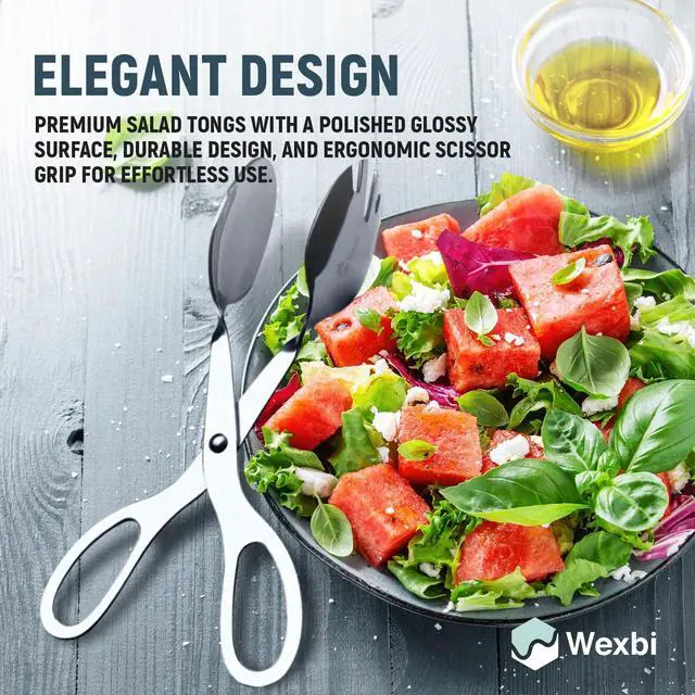 Alt view image 7 of 7 - Tongs 10-Inch Heavy Duty Stainless Steel Serving Tongs for Salad, BBQ, Buffet, Kitchen & Party Use