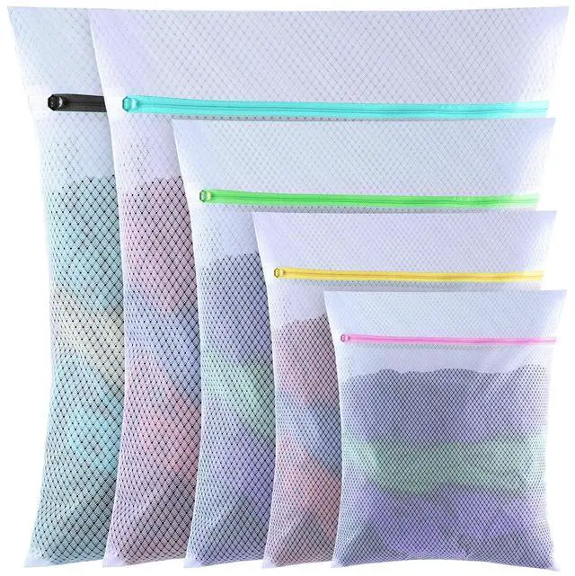 Main image of 5 Set Mesh Laundry Bags, Delicates Washing Bags | Multisize for Sweater Blouse Hosiery Bras Machine Wash Bags for Travel Storage Organization