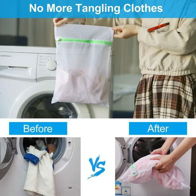 Alt view image 6 of 7 - 5 Set Mesh Laundry Bags, Delicates Washing Bags | Multisize for Sweater Blouse Hosiery Bras Machine Wash Bags for Travel Storage Organization