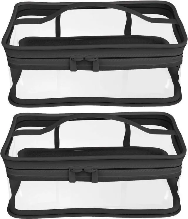 Main image of Makeup Bag Zipper Waterproof Portable Travel Storage Pouch 2 Pcs