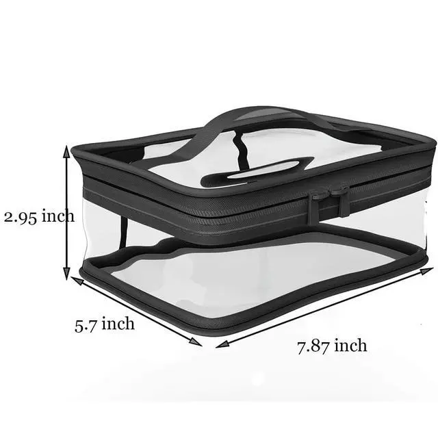 Alt view image 2 of 7 - Makeup Bag Zipper Waterproof Portable Travel Storage Pouch 2 Pcs