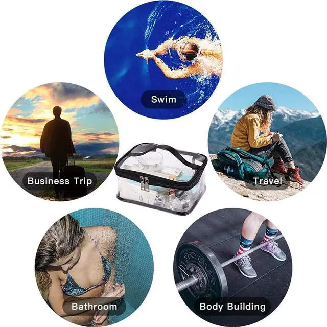 Alt view image 4 of 7 - Makeup Bag Zipper Waterproof Portable Travel Storage Pouch 2 Pcs