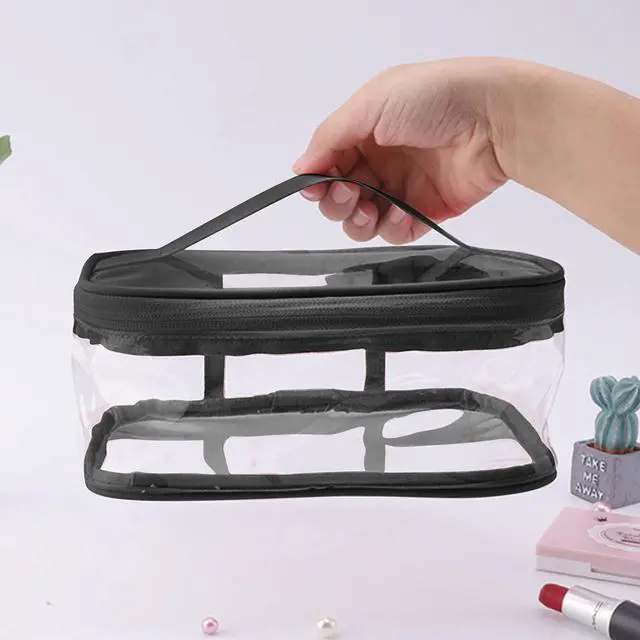 Alt view image 7 of 7 - Makeup Bag Zipper Waterproof Portable Travel Storage Pouch 2 Pcs