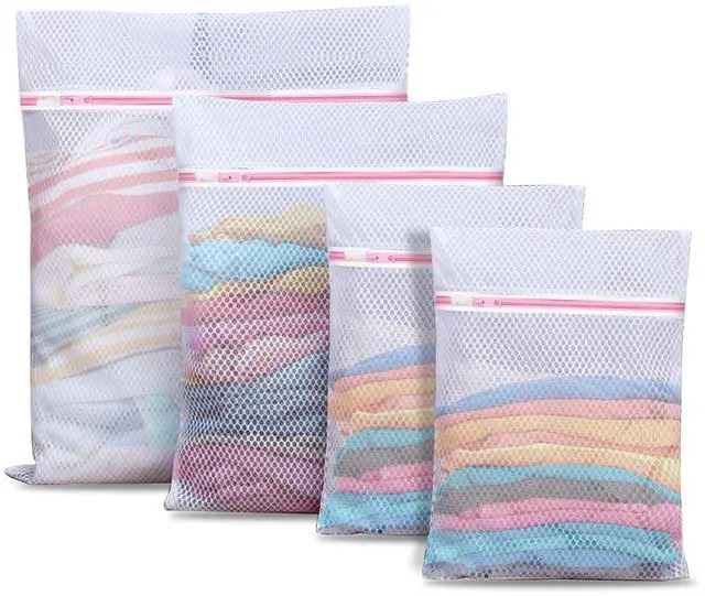 Main image of Upgraded Coarse Mesh Laundry Bag - Wash Delicate Lingerie, Garment & Shoe Storage, Travel Essentials - Durable & Breathable4Pcs, MIAETFH