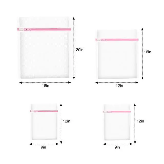 Alt view image 7 of 7 - Upgraded Coarse Mesh Laundry Bag - Wash Delicate Lingerie, Garment & Shoe Storage, Travel Essentials - Durable & Breathable4Pcs, MIAETFH
