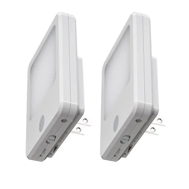 Alt view image 6 of 6 - Plug in Night Lights with Motion Sensor Dusk to Dawn, Dimmable Warm White Soft Light for Hallway, Bedroom, Bathroom, Stairway, Kids Room 2-Pack