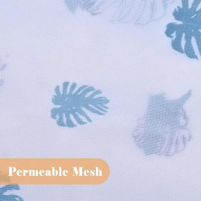 Alt view image 3 of 7 - Durable Mesh Zipper Laundry Bags Machine Wash, 5-Piece Leaves Print | For Delicates Blouse Hosiery Baby Clothes, Travel Organization Bag