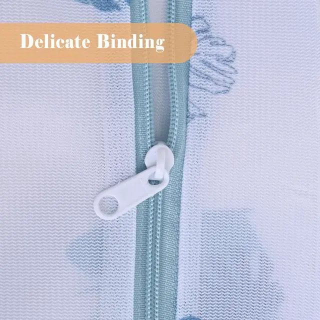 Alt view image 5 of 7 - Durable Mesh Zipper Laundry Bags Machine Wash, 5-Piece Leaves Print | For Delicates Blouse Hosiery Baby Clothes, Travel Organization Bag