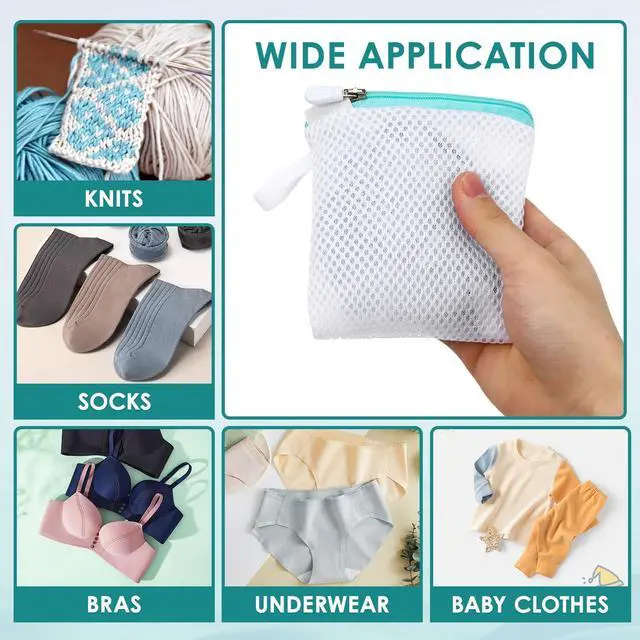 Alt view image 2 of 7 - 6pcs Laundry Bag Mesh Wash Bag Mini Washing Machine Underwear Washing Bag Zipper Wash Bags Protecting Wash Bag Foldable Laundry Pouch for Home Travel Laundry Room Bag Bra