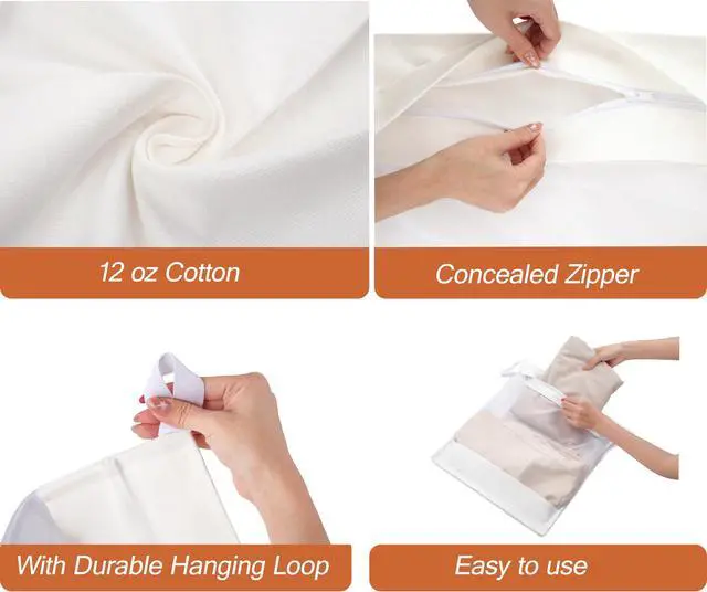 Alt view image 4 of 6 - Laundry Bags, Set of 4, XXL, XL, L, M, with Hidden Zipper | Mesh Laundry Bags for Delicates, Dye-Free Natural Wash Bags for Lingerie & Sensitive Fabrics