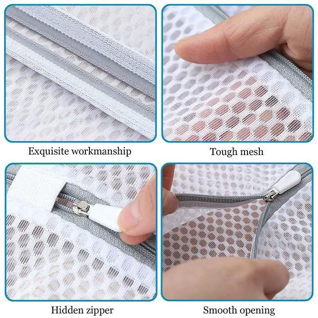 Alt view image 7 of 7 - Mesh Laundry Bags for Delicates, 24 x 24 Inches | Honeycomb Mesh Bags for Washing Machine, Reusable, Durable Zipper, For Pillows Sheets Sweaters Jeans Jackets Blankets