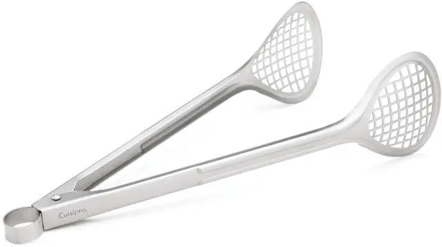 Main image of Stainless Steel Wide Grill/Fry Tongs, 12-Inch