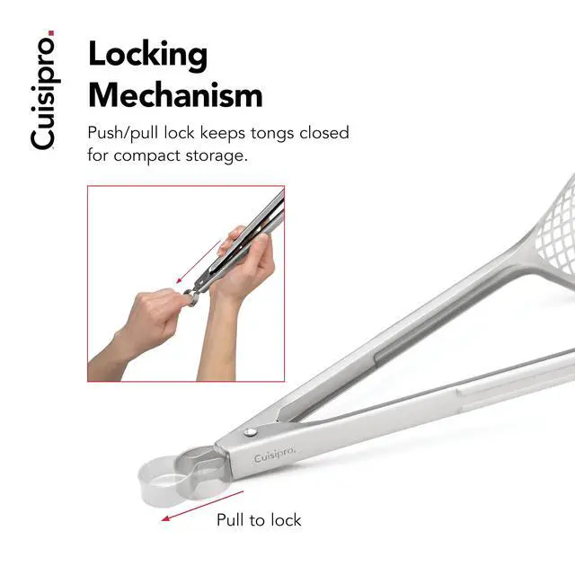 Alt view image 3 of 7 - Stainless Steel Wide Grill/Fry Tongs, 12-Inch