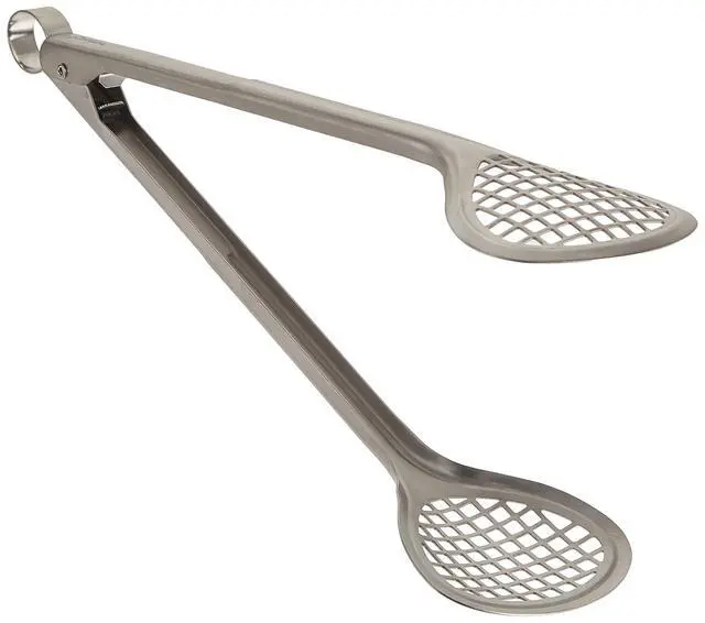 Alt view image 4 of 7 - Stainless Steel Wide Grill/Fry Tongs, 12-Inch