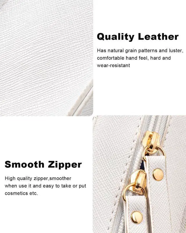 Alt view image 6 of 7 - Clear Makeup Bag Set for Women Portable Clear Make up Bag Cute Waterproof Travel Cosmetic Bag Toiletry Bag for Car Essentials Bag (White)