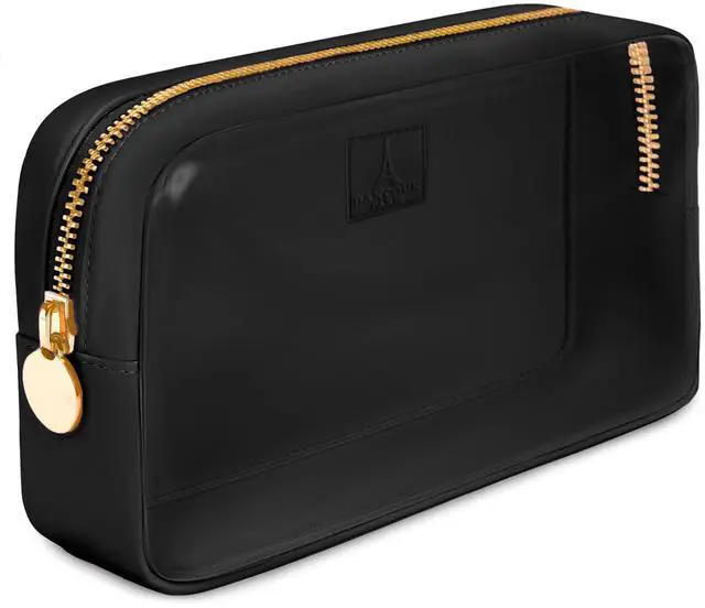 Main image of Clear Makeup Bag Mini Makeup Bag for Purse Mini Pouch Purse Clear Pouch Small Cosmetic Travel Case Travel Cosmetic Case (Small, Black)
