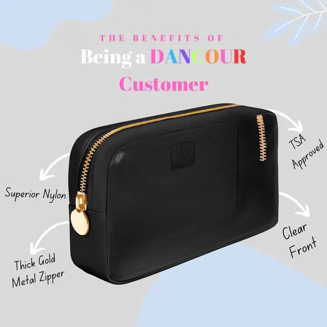 Alt view image 6 of 6 - Clear Makeup Bag Mini Makeup Bag for Purse Mini Pouch Purse Clear Pouch Small Cosmetic Travel Case Travel Cosmetic Case (Small, Black)