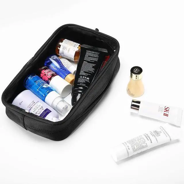Alt view image 6 of 7 - TSA Approved Travel Toiletry Bag Pouch, Matte Clear Travel Organizer Airport Carry-On Checkpoint Airline Compliant Storage Bag -1 Pack, Black