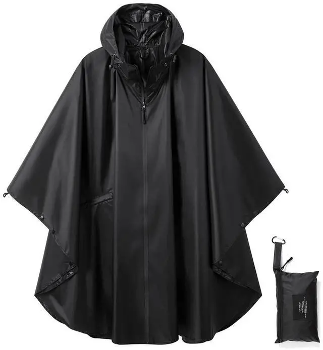 Main image of Poncho Jacket Coat Hooded Zipper Style for Women/Men/Adult with Pocket