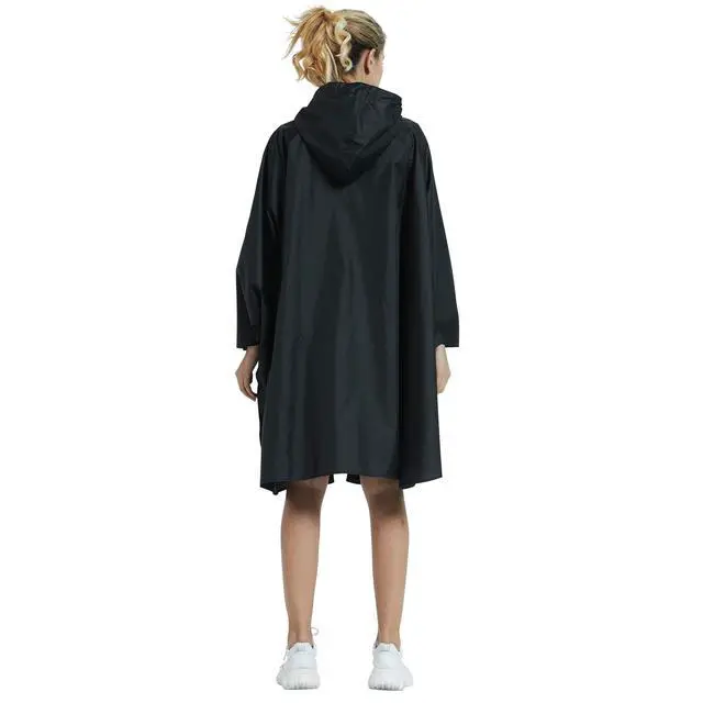 Alt view image 6 of 7 - Poncho Jacket Coat Hooded Zipper Style for Women/Men/Adult with Pocket