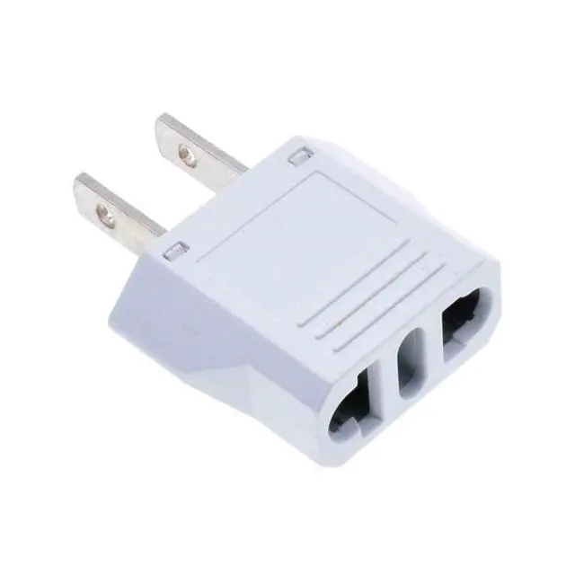 Alt view image 2 of 7 - 2 Pack US Plug Adapter, EU AU CN to US America Travel Plug Adapter AC Outlet Power Converter, Type A and Type B, 6A 100-250V, White
