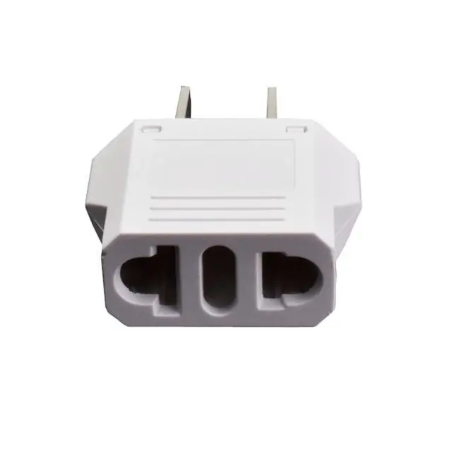 Alt view image 5 of 7 - 2 Pack US Plug Adapter, EU AU CN to US America Travel Plug Adapter AC Outlet Power Converter, Type A and Type B, 6A 100-250V, White