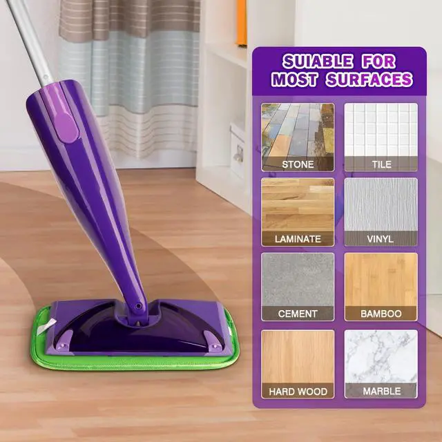 Alt view image 5 of 7 - Reusable Mop Pads Compatible with Swiffer WetJet - Microfiber Pad Refill Machine Washable for Household Cleaning - Cleaning Floor Mop Head Pads Work Wet and Dry - Pack of 2