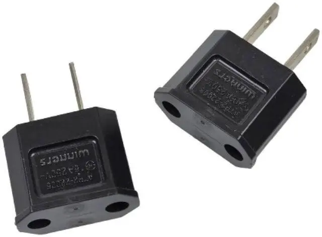 Main image of 220V to 110V Plug Adapter 2 Pack Korea Type C to US Plug Travel Converter (No Voltage Conversion) for Hair Dryer, Laptop, Small Appliances Compact Lightweight Adapter for USA Japan Trips