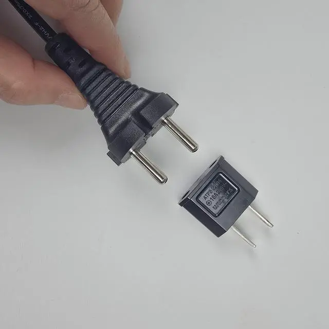 Alt view image 2 of 7 - 220V to 110V Plug Adapter 2 Pack Korea Type C to US Plug Travel Converter (No Voltage Conversion) for Hair Dryer, Laptop, Small Appliances Compact Lightweight Adapter for USA Japan Trips