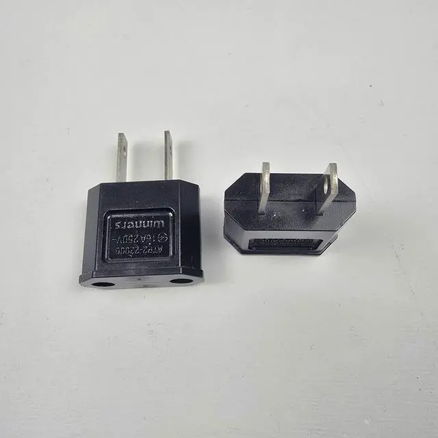 Alt view image 7 of 7 - 220V to 110V Plug Adapter 2 Pack Korea Type C to US Plug Travel Converter (No Voltage Conversion) for Hair Dryer, Laptop, Small Appliances Compact Lightweight Adapter for USA Japan Trips