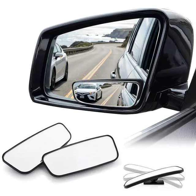 Main image of Blind Spot Mirror, Rectangle Adjustable Car Auxiliary Universal Wide Angle Mirror for Universal Cars (Adhesive, 2pcs)