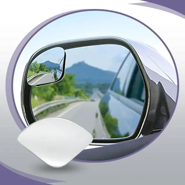 Alt view image 7 of 7 - 2 PCS Fan Shaped Frameless Wide Angle Blind Spot Mirror, Car Blind Spot Mirror, HD Convex Glass Angle Adjustable, Fit for Most Cars (Transparent)