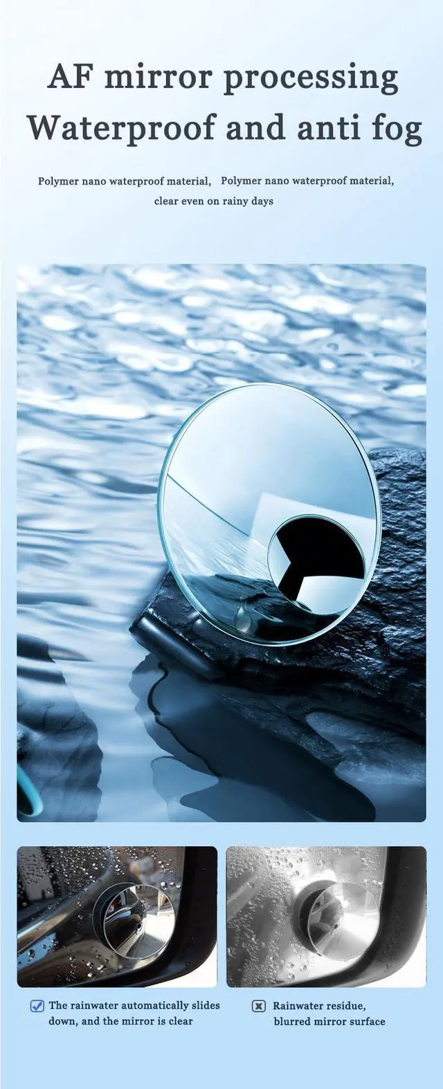 Alt view image 7 of 7 - Blind Spot Mirror Round HD Glass Convex 360° Wide Angle Side Rear View Mirror Exterior Accessories and Interior for Cars SUV and Trucks Pack of 2