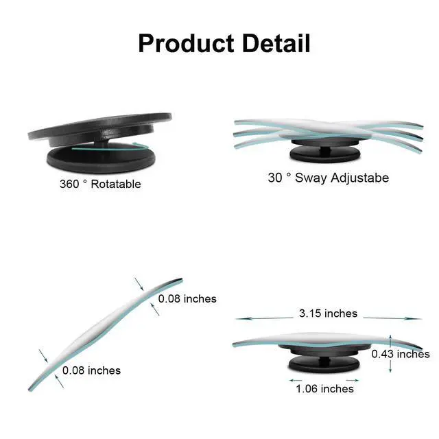 Alt view image 3 of 7 - Rhombus Blind Spot Mirror - 2 Inches HD Glass Frameless Wide Angle Convex Mirror, 360° Adjustable Side Rear View Mirror with 3M Adhesive for Car SUV Truck 2 Pack