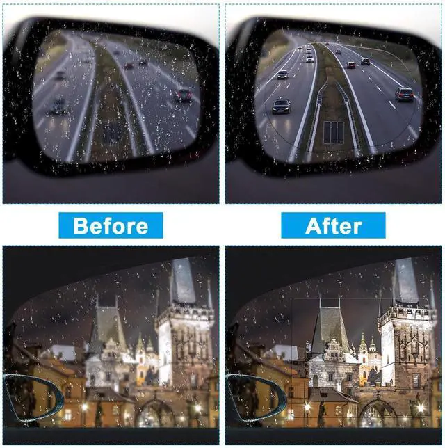 Alt view image 3 of 7 - 16 Pieces Car Side View Waterproof Film, 2 Pcs Blind Spot Mirrors