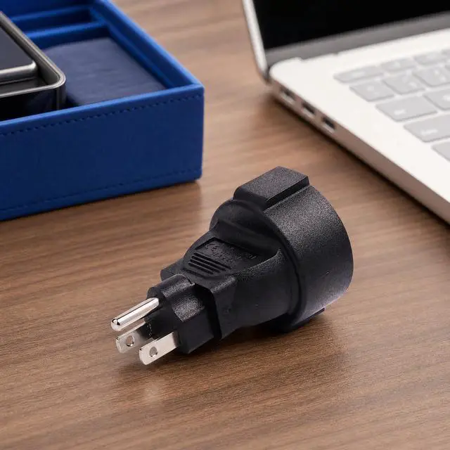 Alt view image 7 of 7 - US to Europe Adapter USA NEMA 5-15 to Europe Schuko Female | 5-15P to Europe Schuko Female,16A 110-250V,premium PVC & metal materia,for travel and household daily power conversion