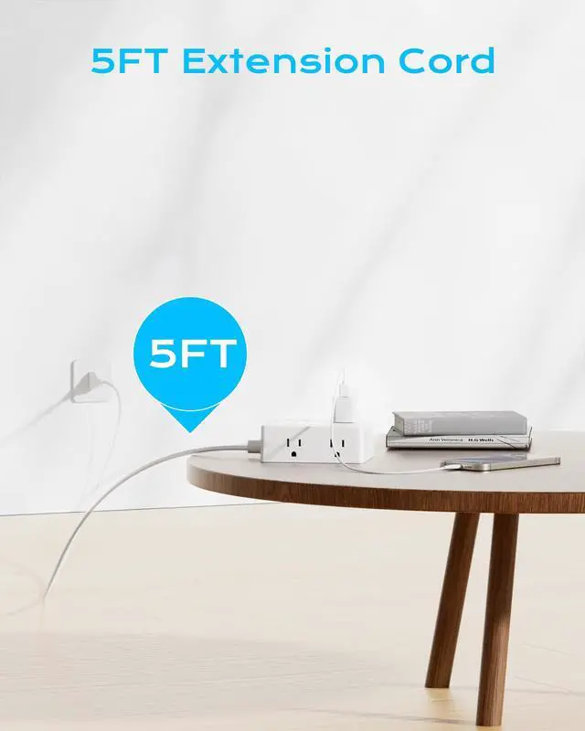 Alt view image 5 of 6 - Italy Travel Plug Adapter, Olcorife US to Italy Type L Plug Adapter, International Power Strip with 8 Outlets and 4 USB(1 USB-C), 5 FT Cord for Italy Chile Ethiopia Libya