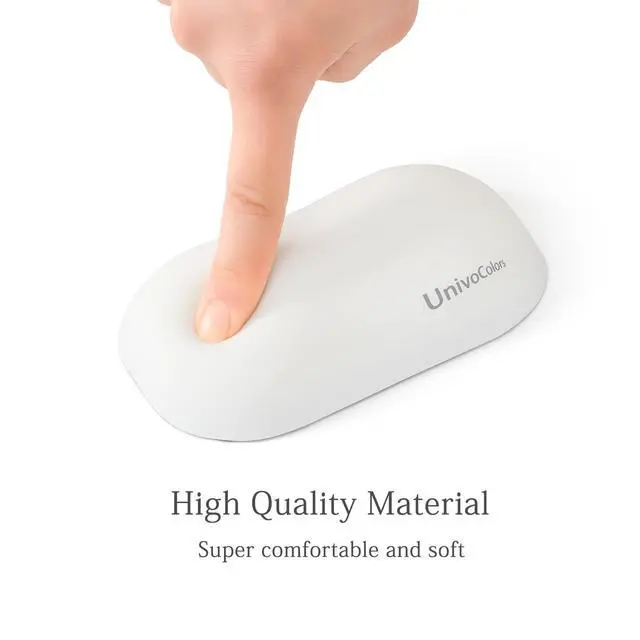 Alt view image 6 of 7 - Design-Wave Wrist Rest, Artificial Sheepskin+Memory Foam+Ergonomic+Anti-Slip Gel, Resilience Support During Work and Gaming,Mouse Accessory,White